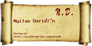 Nyilas Dorián névjegykártya